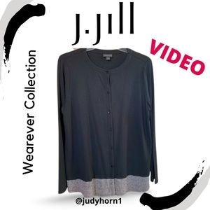 J. JILL Wherever Collection Cardigan-like Front Button Top Tunic